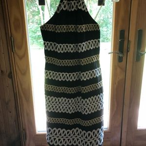 Lilly Pulitzer navy & gold nautical halter dress
